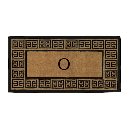 Monogram Door Mat, Black, Natural, 24 in W x 36 in L